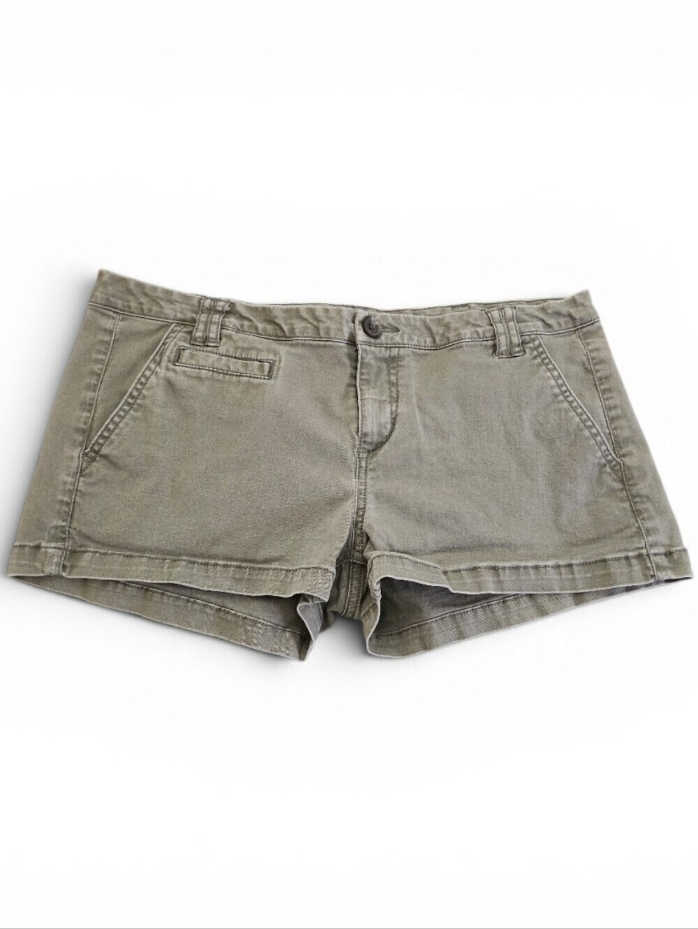 Express SZ 6 Army Green Micro Shorts